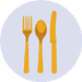 yellow plastic cutlery