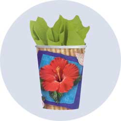 luau paper cups
