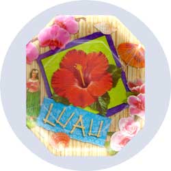 luau paper party plates