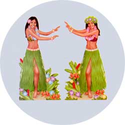 luau hula scene setters