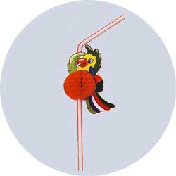 parrot luau straws