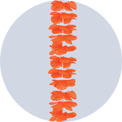 orange aloha leis