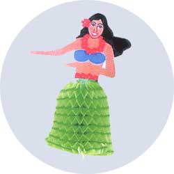 hula girl luau party picks