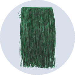 small green hawaiian grass hula skirt