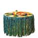 green raffia grass table skirts