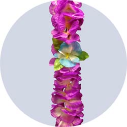 purple tropical orchid leis