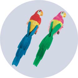 feather parrot decoration large