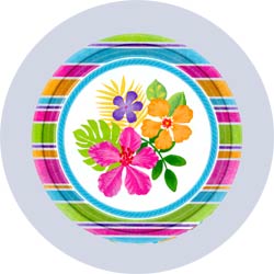 hawaiian party plates