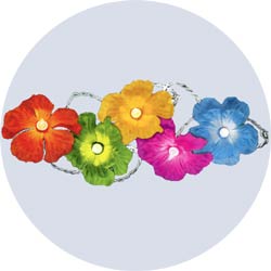 hibiscus flower string lights