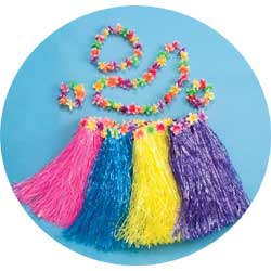pink child hula skirt