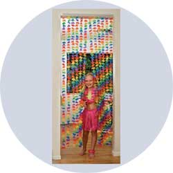 silk flower curtain