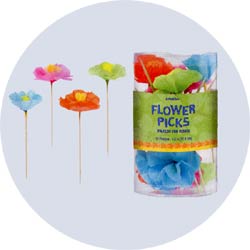 luau flower picks